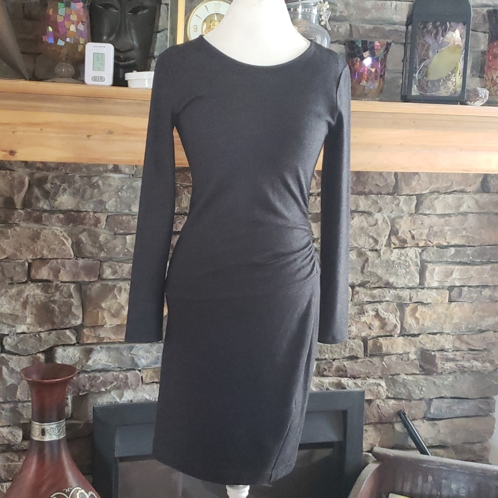THEORY WOOL CHARCOAL DRESS SZ 6